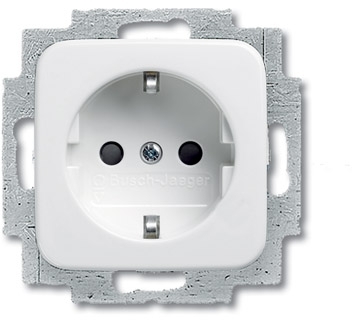 ABB 2011-0-3789 Розетка SCHUKO 16А 250В, серия Reflex SI, цвет альпийский белый