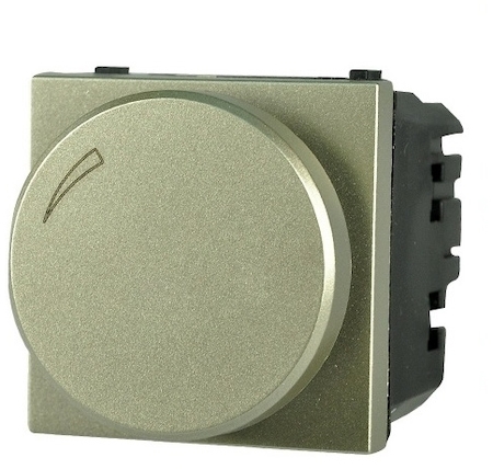 ABB N2260.3 CV Механизм электронного поворотного светорегулятора для регулируемых LEDi ламп, 2-100 Вт, 2-модульный, серия Zenit, цвет шампань