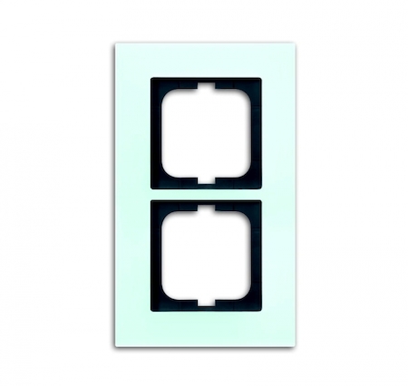 ABB 1754-0-4251 Рамка 2-постовая, серия carat, белое стекло