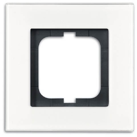 ABB 1754-0-4442 Рамка 1-постовая, серия carat, белое стекло (v.2012)