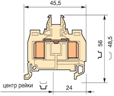 ABB 1SNA399749R2600 beige Railway Terminal Blocks D2.5/8.ADO.NF1