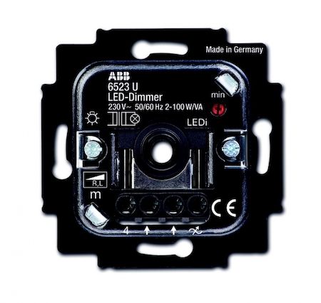 ABB 6512-0-0307 Механизм светорегулятора LED, поворотный, 2-100 Вт/ВА