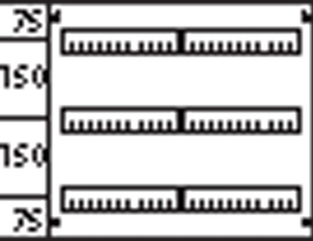 ABB AS223 Пластрон с прорезями 2ряда/3 рейки-150мм