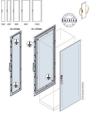 ABB EC1831K Дверь пер/зад 1800x300 внешн.каб.секции