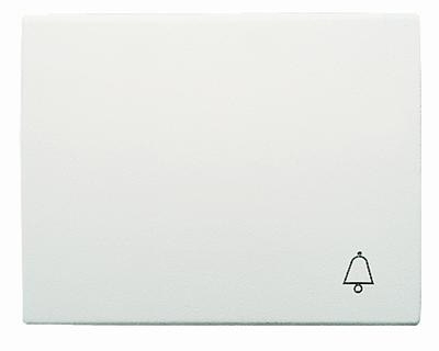 ABB 8404 BL Клавиша для 1-клавишных выключателей/переключателей/кнопок с символом "ЗВОНОК", серия OLAS, цвет белый жасмин
