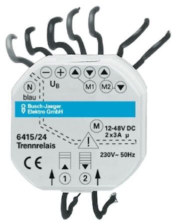 ABB 6410-0-0363 Реле разделительное для приводов постоянного тока Busch-Jalousiecontrol, 24 В
