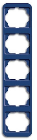 ABB 1754-0-2858 Рамка 5-постовая, вертикальная, серия alpha nea, цвет синий