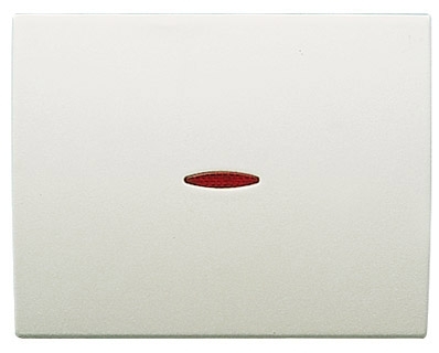 ABB 8401.3 BL Клавиша для 1-клавишных выключателей/переключателей/кнопок с линзой подсветки, серия OLAS, цвет белый жасмин