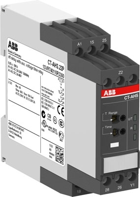 ABB 1SVR630110R3300 Реле времени CT-AHS.22 (задержка на отключ.) 24-240B AC, 24-48B DC, 10 диапазонов 0.05с..300ч. 2ПК