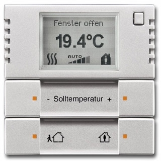 ABB 6134-0-0275 6124/01-83-500 Терморегулятор KNX с дисплеем, серебристый алюминий