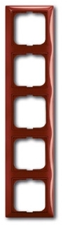 ABB 1725-0-1520 Рамка 5-постовая, серия Basic 55, цвет foyer-red