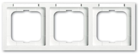 ABB 1754-0-4369 Рамка 3-постовая, с полем для надписи и шильдиком, горизонтальная, серия future linear, цвет davos/альпийский белый