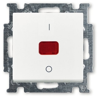 ABB 1020-0-0089 Выключатель с клавишей, 2-полюсный, 20 А, Basic 55, альпийский белый