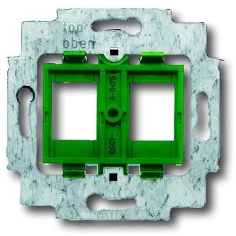 ABB 1753-0-9974 Суппорт для 2-х неэкранированных R&M разъёмов фирмы AVAYA (AT&T / Lucent technologies), Giga Speed, PowerSUM, MGS 300 BH-xx, с зелёным цоколем, без распорок