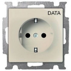 ABB 2011-0-3856 Розетка SCHUKO, с маркировкой DATA, слоновая кость