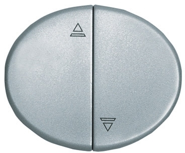 ABB 5544 PL Клавиша для механизма выключателя жалюзи 8144 и 8144.1, серия TACTO, цвет серебро
