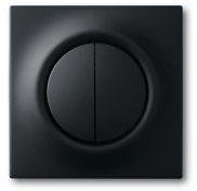 ABB 1753-0-0152 Клавиша для механизма 2-клавишных выключателей/переключателей/кнопок, серия impuls, цвет чёрный бархат