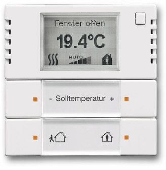 ABB 6134-0-0248 6124/01-84-500 Терморегулятор KNX c дисплеем, альпийский белый