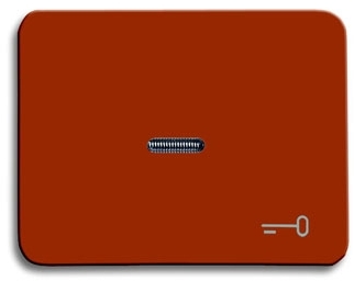 ABB 1751-0-2852 Клавиша для механизма 1-клавишного выключателя/переключателя/кнопки, с прозрачной линзой и символом "КЛЮЧ", серия alpha exclusive, цвет янтарь