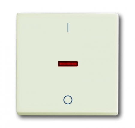 ABB 1751-0-3068 Клавиша для механизма 1-клавишного выключателя/переключателя/кнопки, с красной линзой, с маркировкой I/O, серия solo/future, цвет chalet-white