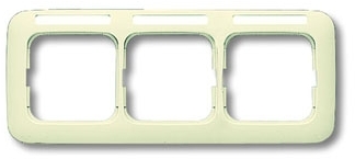ABB 1754-0-3716 Рамка 3-постовая, горизонтальная, с полем для надписи, серия Busch-Duro 2000 SI, цвет слоновая кость