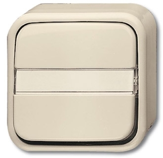 ABB 1042-0-0993 Переключатель 1-клавишный, с полем для надписи, для открытого монтажа, серия Busch-Duro 2000 AP, цвет слоновая кость