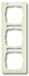 ABB 1754-0-4096 Рамка 3-постовая, вертикальная, с полем для надписи, серия Busch-Duro 2000 SI linear, цвет слоновая кость