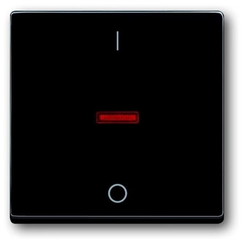 ABB 1751-0-2927 Клавиша для механизма 1-клавишного выключателя/переключателя/кнопки, с красной линзой, с маркировкой "I/O", серия solo/future, цвет антрацит