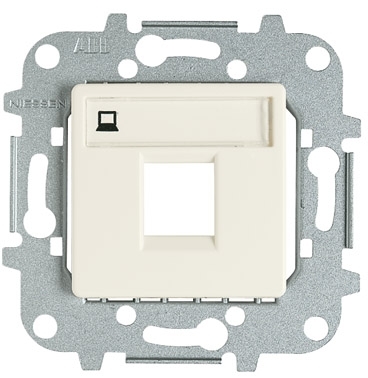 ABB 2218.5 BM Розетка телекоммуникационная на 8 контактов, 2-модульная, тип RJ45e, категория 5e, серия Stylo/(Re)stylo, цвет слоновая кость