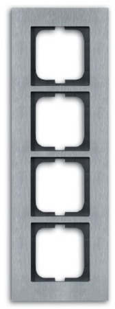 ABB 1754-0-4257 Рамка 4-постовая, серия carat, сталь