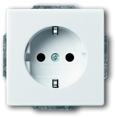 ABB 2011-0-6207 Розетка SCHUKO 16А 250В, серия solo/future, цвет davos/альпийский белый