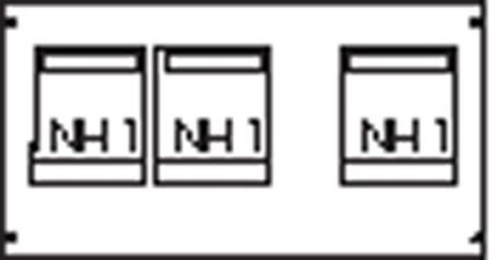 ABB AG90 Пластрон для 3 NH1 3ряда/3 рейки