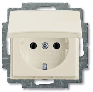 ABB 2018-0-1503 Розетка SCHUKO 16А 250В, IP44, в сборе, серия Basic 55, цвет chalet-white