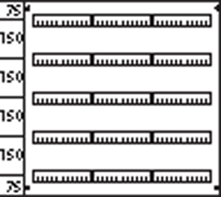 ABB AS235 Пластрон с прорезями 3ряда/5 реек-150мм