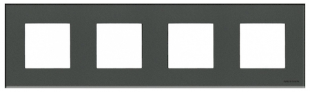 ABB N2274 CF Рамка 4-постовая, 2-модульная, серия Zenit, стекло Графит