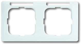 ABB 1754-0-4060 Рамка 2-постовая, горизонтальная, с полем для надписи, серия Reflex SI linear, цвет альпийский белый