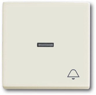 ABB 1751-0-3070 Клавиша для механизма 1-клавишного выключателя/переключателя/кнопки, с прозрачной линзой и символом ЗВОНОК, серия solo/future, цвет chalet-white