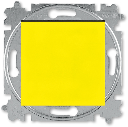 2CHH599145A6064 Выключатель кнопочный одноклавишный ABB Levit жёлтый / дымчатый чёрный