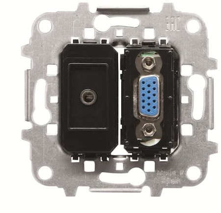 ABB 2CLA815554A1001 Механизм разъёма VGA+minijack Механизм разъёма VGA+minijack