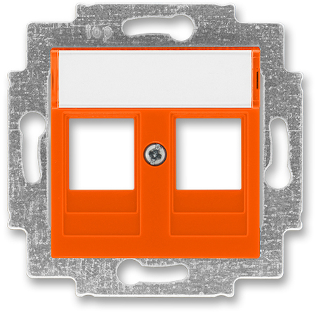 2CHH291018A4066 Накладка с суппортом ABB Levit для информационных разъёмов оранжевый