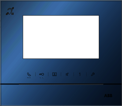 ABB 2TMA070130L1012 Рамка для абонентского устройства 4,3, голубой глянцевый, с символом индукционной петли