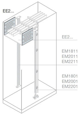 ABB EE2100 Перегородка вертикальная шинного отсека 200x1000мм ВхШ