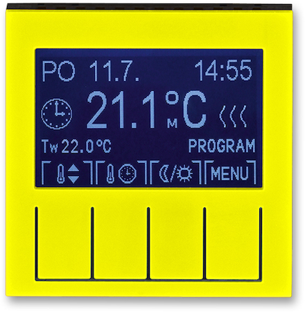 2CHH911031A4064 Терморегулятор ABB Levit универсальный программируемый жёлтый / дымчатый чёрный