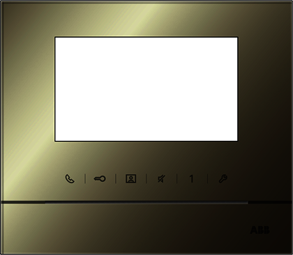 ABB 2TMA070130G0001 Рамка для абонентского устройства 4,3, золотой глянцевый