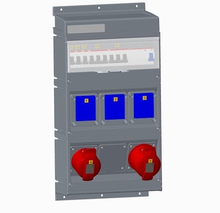 ABB 2CMA106211R1000 Бокс MPR32/1 с розетками в сборе, IP44, пластик