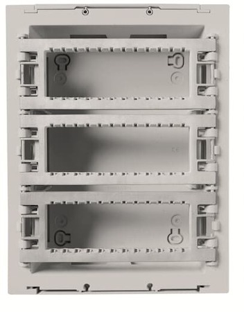 ABB 2CLA129300T1301 Бокс поста централизации открытого монтажа на 18 модулей (3 ряда), цвет серебристый