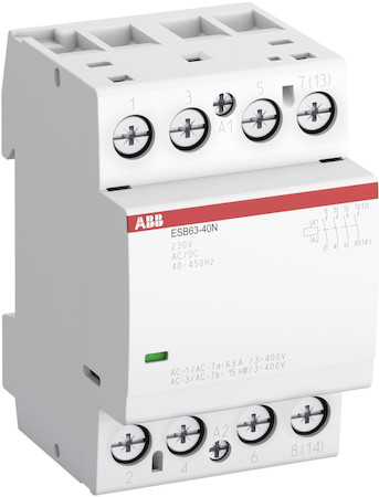 ABB 1SAE351111R0240 Контактор ESB63-40N-02 модульный (63А АС-1, 4НО), катушка 42В AC/DC