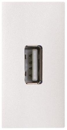 ABB 2CLA215590N1101 Механизм USB разъёма, тип А, с USB разъёмом мама на тыльной стороне, 1-модульный, серия Zenit, цвет альпийский белый