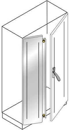 ABB ED2012SX Дверь с перекрытием,нерж.ст.2000x600 ВхШ