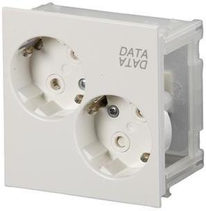 AUD10-214D ABB Розетка двоийная, ProDuct, 2xShuko, маркировка DATA, белая